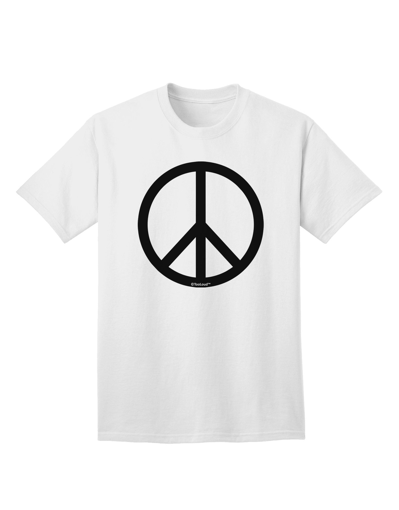 Peace Sign Symbol Adult T-Shirt-Mens T-Shirt-TooLoud-White-Small-Davson Sales
