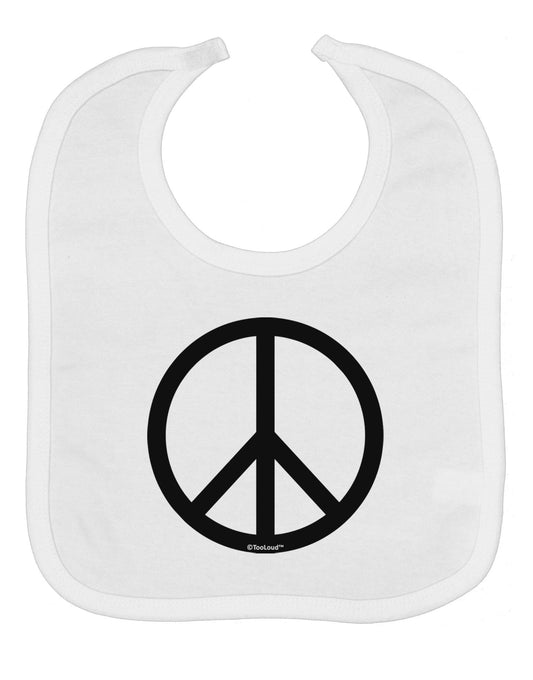 Peace Sign Symbol Baby Bib