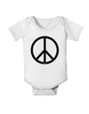 Peace Sign Symbol Baby Romper Bodysuit-Baby Romper-TooLoud-White-06-Months-Davson Sales