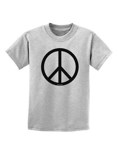 Peace Sign Symbol Childrens T-Shirt-Childrens T-Shirt-TooLoud-AshGray-X-Small-Davson Sales