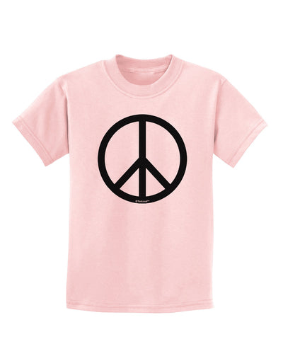 Peace Sign Symbol Childrens T-Shirt-Childrens T-Shirt-TooLoud-PalePink-X-Small-Davson Sales