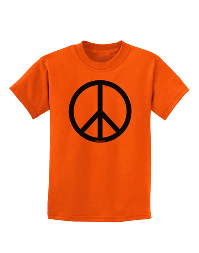 Peace Sign Symbol Childrens T-Shirt-Childrens T-Shirt-TooLoud-Orange-X-Small-Davson Sales