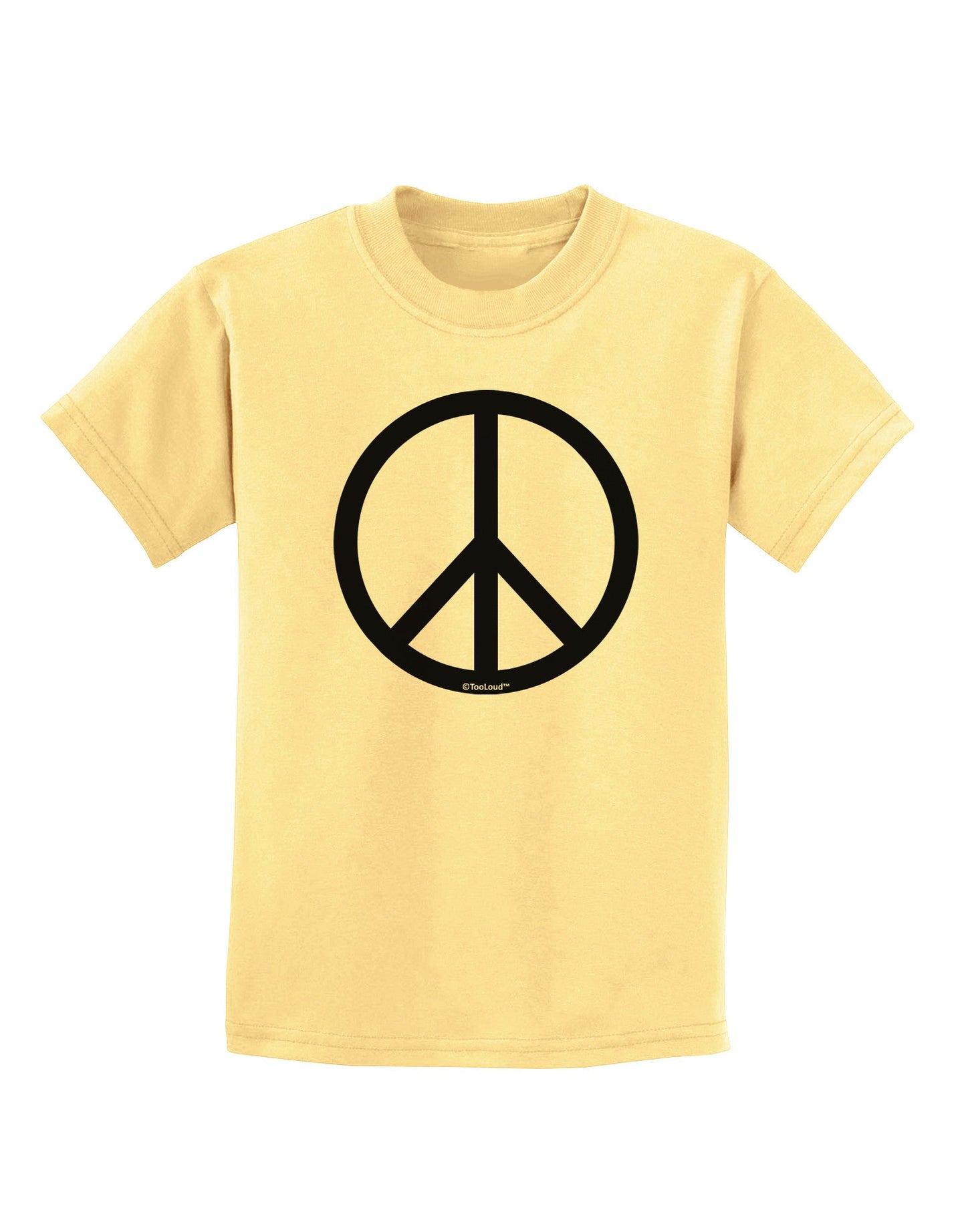 Peace Sign Symbol Childrens T-Shirt-Childrens T-Shirt-TooLoud-Daffodil-Yellow-X-Small-Davson Sales