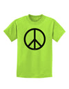 Peace Sign Symbol Childrens T-Shirt-Childrens T-Shirt-TooLoud-Lime-Green-X-Small-Davson Sales