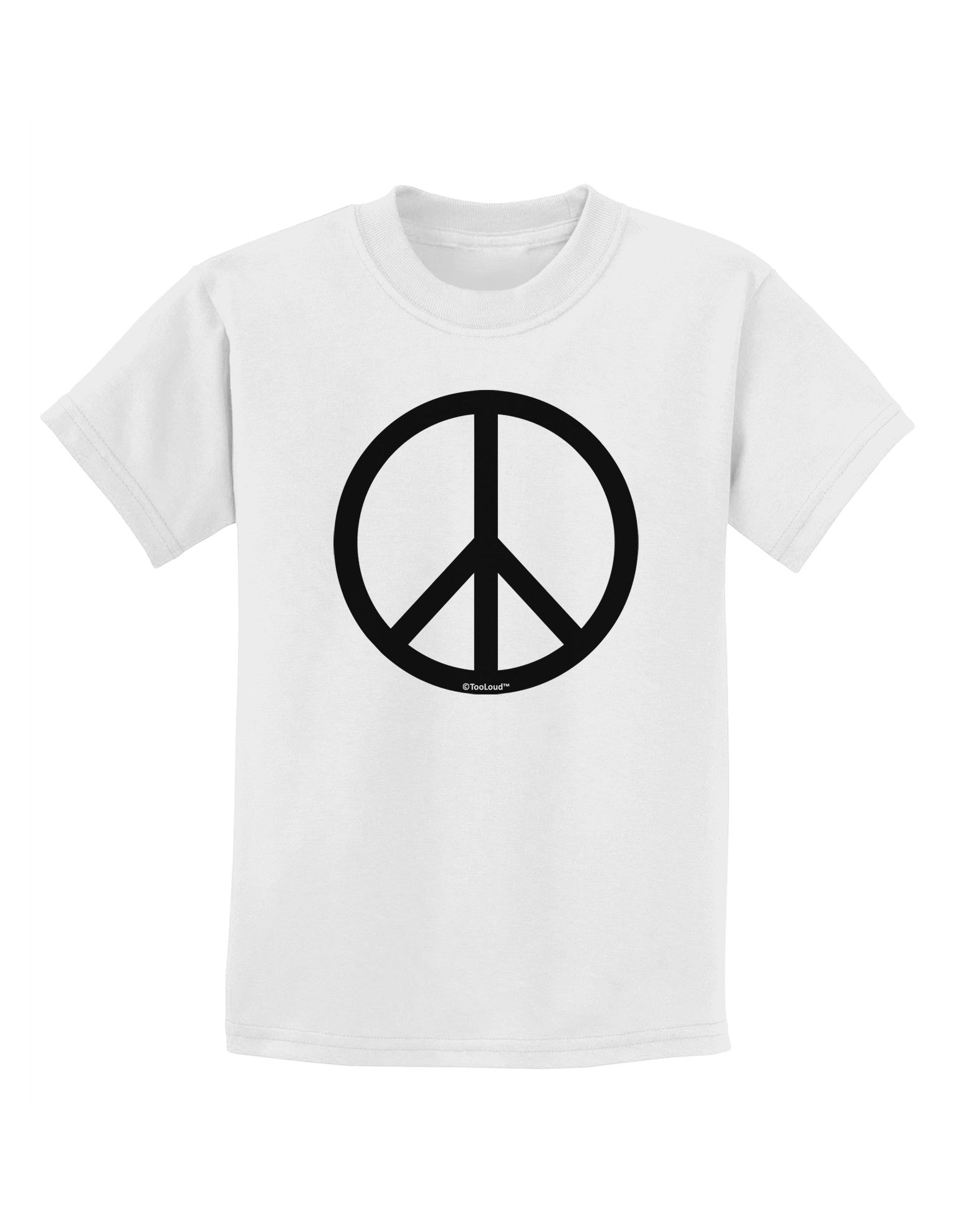 Peace Sign Symbol Childrens T-Shirt-Childrens T-Shirt-TooLoud-White-X-Small-Davson Sales