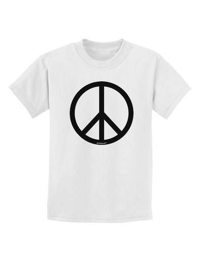 Peace Sign Symbol Childrens T-Shirt-Childrens T-Shirt-TooLoud-White-X-Small-Davson Sales