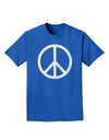 Peace Sign Symbol - Distressed Adult Dark T-Shirt-Mens T-Shirt-TooLoud-Royal-Blue-Small-Davson Sales