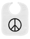 Peace Sign Symbol - Distressed Baby Bib