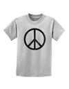 Peace Sign Symbol - Distressed Childrens T-Shirt-Childrens T-Shirt-TooLoud-AshGray-X-Small-Davson Sales