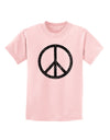 Peace Sign Symbol - Distressed Childrens T-Shirt-Childrens T-Shirt-TooLoud-PalePink-X-Small-Davson Sales