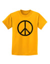 Peace Sign Symbol - Distressed Childrens T-Shirt-Childrens T-Shirt-TooLoud-Gold-X-Small-Davson Sales