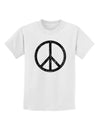 Peace Sign Symbol - Distressed Childrens T-Shirt-Childrens T-Shirt-TooLoud-White-X-Small-Davson Sales