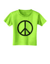 Peace Sign Symbol - Distressed Toddler T-Shirt-Toddler T-Shirt-TooLoud-Lime-Green-2T-Davson Sales