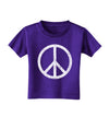 Peace Sign Symbol - Distressed Toddler T-Shirt Dark-Toddler T-Shirt-TooLoud-Purple-2T-Davson Sales