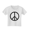 Peace Sign Symbol - Distressed Toddler T-Shirt-Toddler T-Shirt-TooLoud-White-2T-Davson Sales