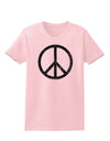 Peace Sign Symbol - Distressed Womens T-Shirt-Womens T-Shirt-TooLoud-PalePink-X-Small-Davson Sales