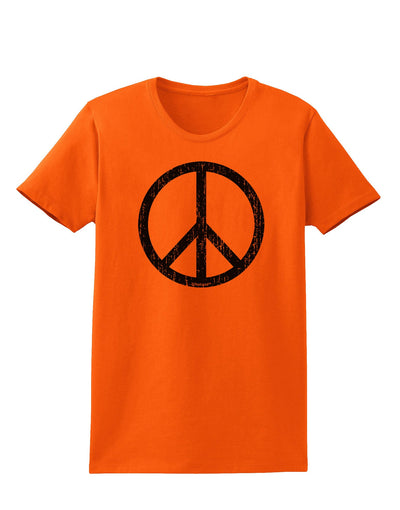 Peace Sign Symbol - Distressed Womens T-Shirt-Womens T-Shirt-TooLoud-Orange-X-Small-Davson Sales