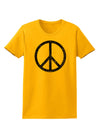 Peace Sign Symbol - Distressed Womens T-Shirt-Womens T-Shirt-TooLoud-Gold-X-Small-Davson Sales