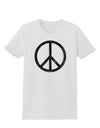 Peace Sign Symbol - Distressed Womens T-Shirt-Womens T-Shirt-TooLoud-White-X-Small-Davson Sales