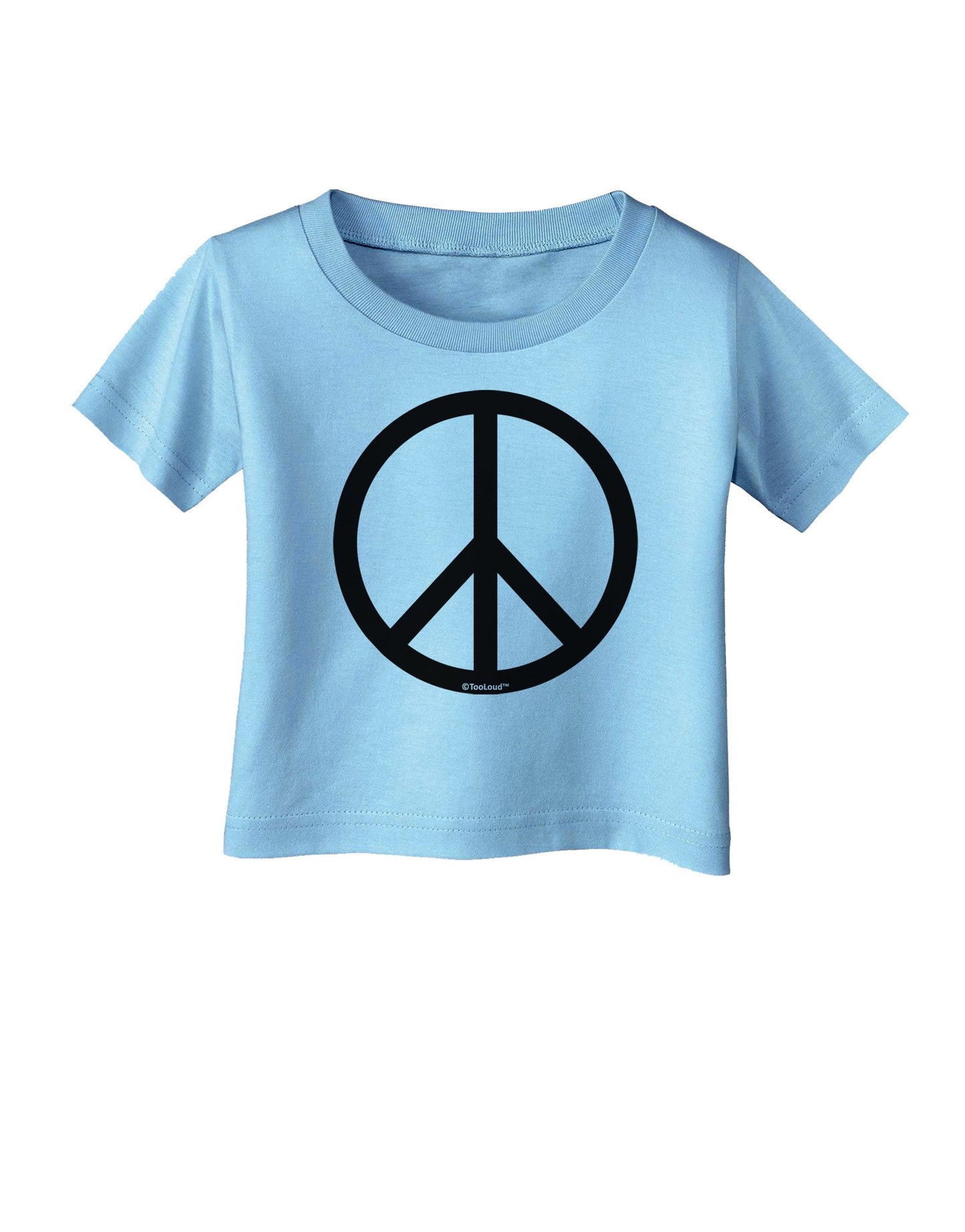Peace Sign Symbol Infant T-Shirt-Infant T-Shirt-TooLoud-Aquatic-Blue-06-Months-Davson Sales
