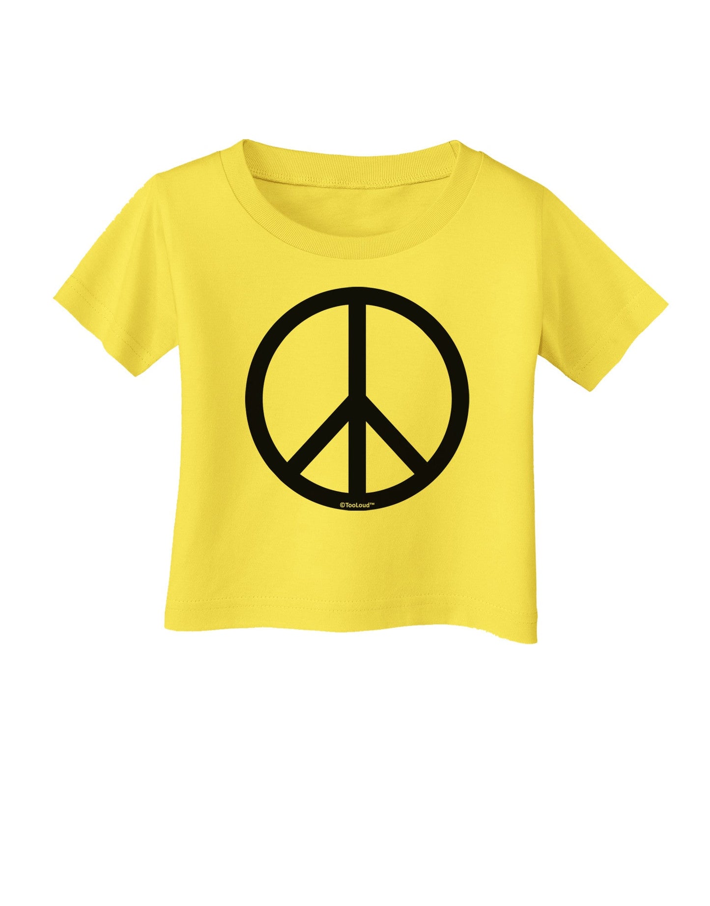 Peace Sign Symbol Infant T-Shirt-Infant T-Shirt-TooLoud-Yellow-06-Months-Davson Sales