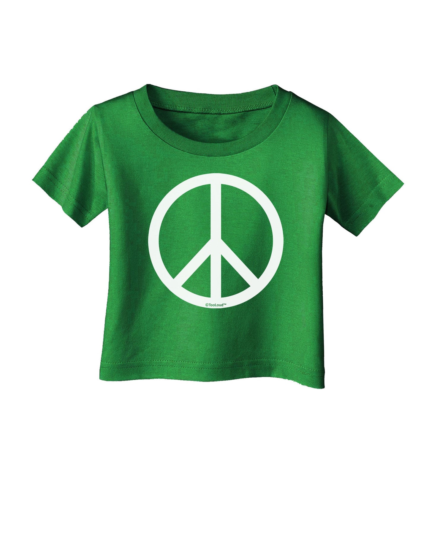 Peace Sign Symbol Infant T-Shirt Dark-Infant T-Shirt-TooLoud-Clover-Green-06-Months-Davson Sales