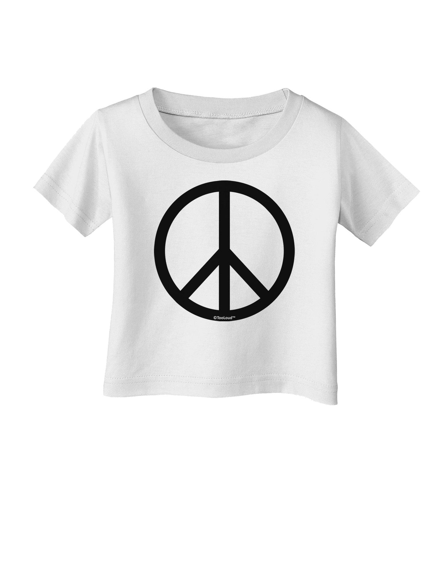 Peace Sign Symbol Infant T-Shirt-Infant T-Shirt-TooLoud-White-06-Months-Davson Sales