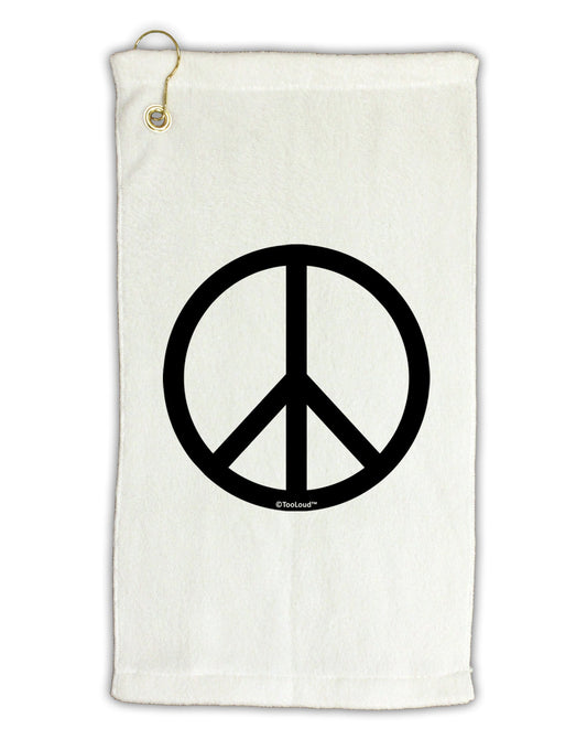 Peace Sign Symbol Micro Terry Gromet Golf Towel 16 x 25 inch-Golf Towel-TooLoud-White-Davson Sales