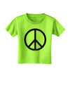 Peace Sign Symbol Toddler T-Shirt-Toddler T-Shirt-TooLoud-Lime-Green-2T-Davson Sales