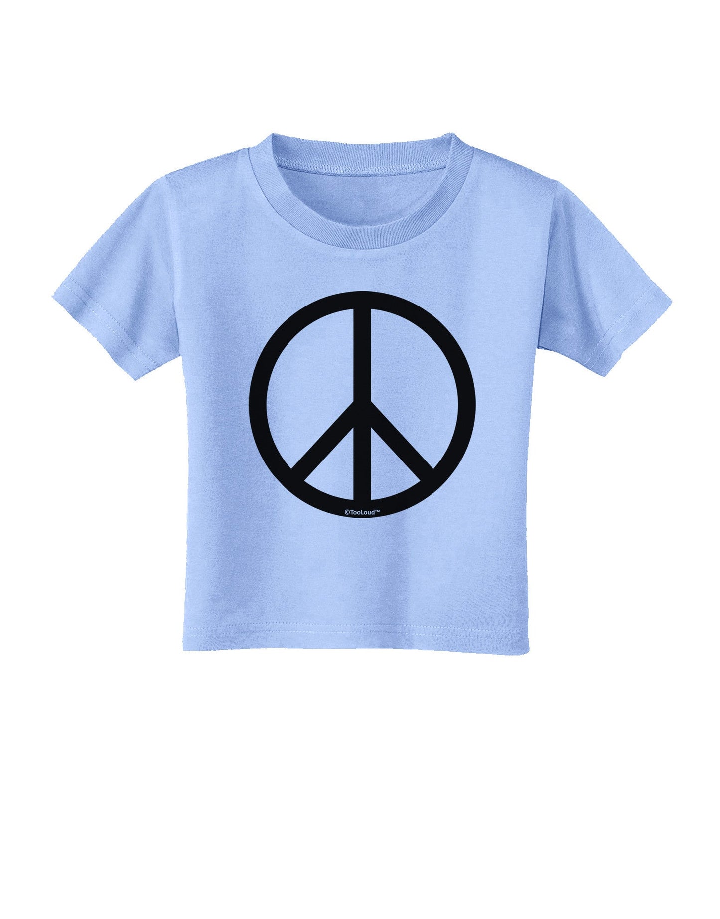 Peace Sign Symbol Toddler T-Shirt-Toddler T-Shirt-TooLoud-Aquatic-Blue-2T-Davson Sales