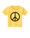 Peace Sign Symbol Toddler T-Shirt-Toddler T-Shirt-TooLoud-Yellow-2T-Davson Sales