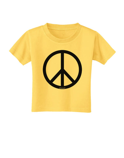 Peace Sign Symbol Toddler T-Shirt-Toddler T-Shirt-TooLoud-Yellow-2T-Davson Sales