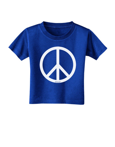 Peace Sign Symbol Toddler T-Shirt Dark-Toddler T-Shirt-TooLoud-Royal-Blue-2T-Davson Sales