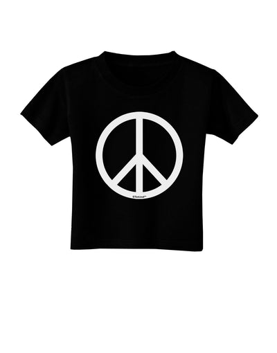 Peace Sign Symbol Toddler T-Shirt Dark-Toddler T-Shirt-TooLoud-Black-2T-Davson Sales