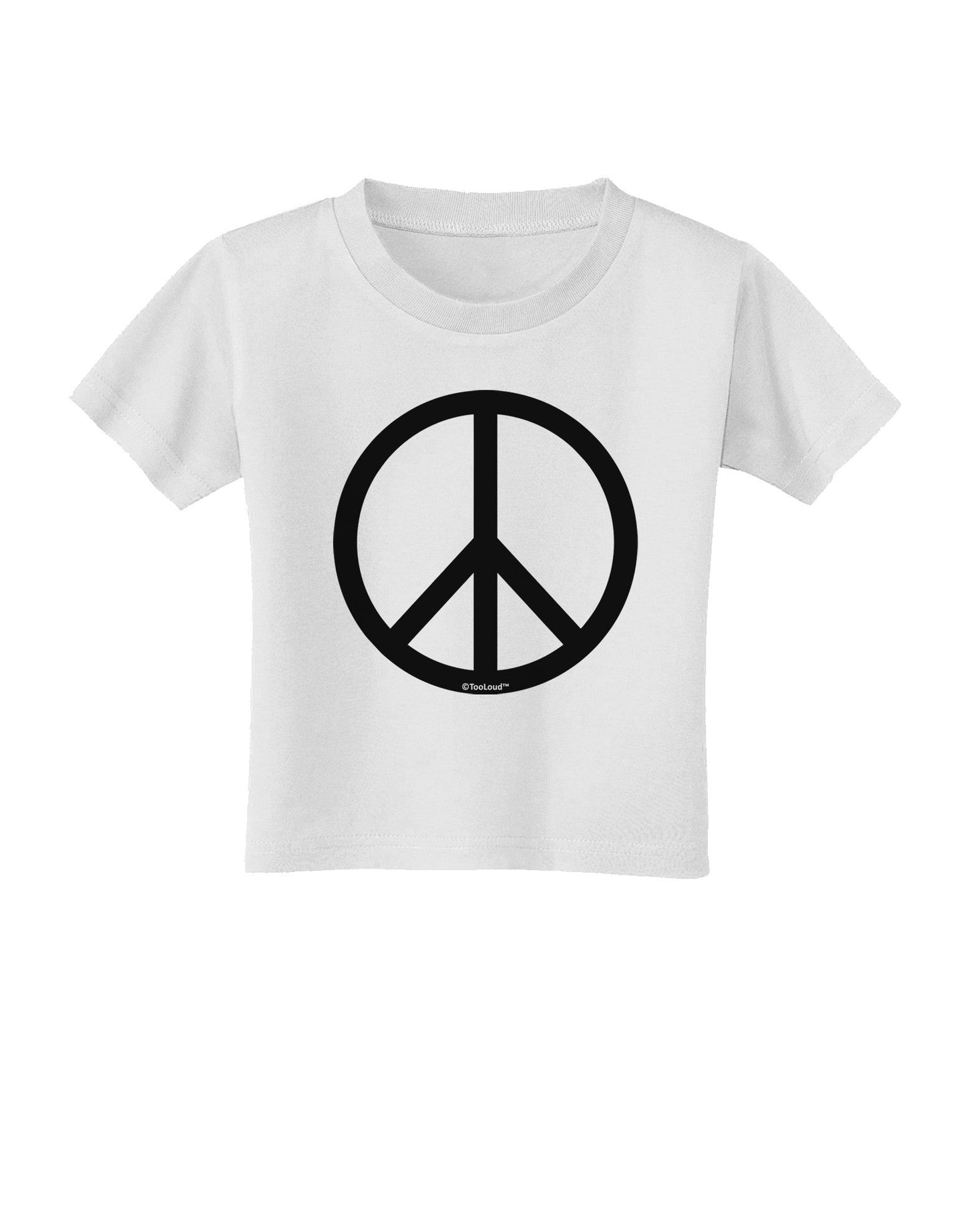Peace Sign Symbol Toddler T-Shirt-Toddler T-Shirt-TooLoud-White-2T-Davson Sales