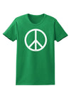 Peace Sign Symbol Womens Dark T-Shirt-TooLoud-Kelly-Green-X-Small-Davson Sales