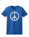 Peace Sign Symbol Womens Dark T-Shirt-TooLoud-Royal-Blue-X-Small-Davson Sales