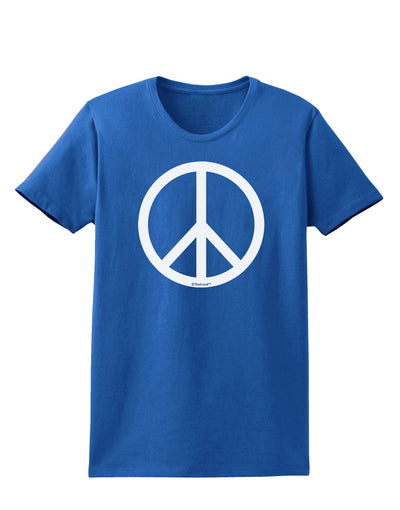 Peace Sign Symbol Womens Dark T-Shirt-TooLoud-Royal-Blue-X-Small-Davson Sales