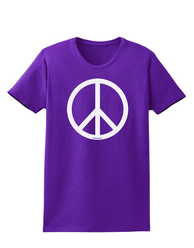 Peace Sign Symbol Womens Dark T-Shirt-TooLoud-Purple-X-Small-Davson Sales