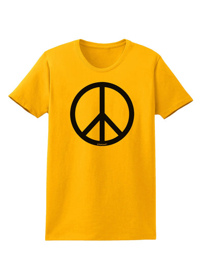Peace Sign Symbol Womens T-Shirt-Womens T-Shirt-TooLoud-Gold-X-Small-Davson Sales
