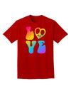 Peace and Love - Peace Heart Love Adult Dark T-Shirt-Mens T-Shirt-TooLoud-Red-Small-Davson Sales