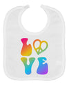 Peace and Love - Peace Heart Love Baby Bib