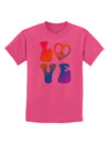 Peace and Love - Peace Heart Love Childrens T-Shirt-Childrens T-Shirt-TooLoud-Sangria-X-Small-Davson Sales