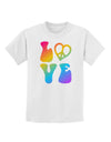 Peace and Love - Peace Heart Love Childrens T-Shirt-Childrens T-Shirt-TooLoud-White-X-Small-Davson Sales