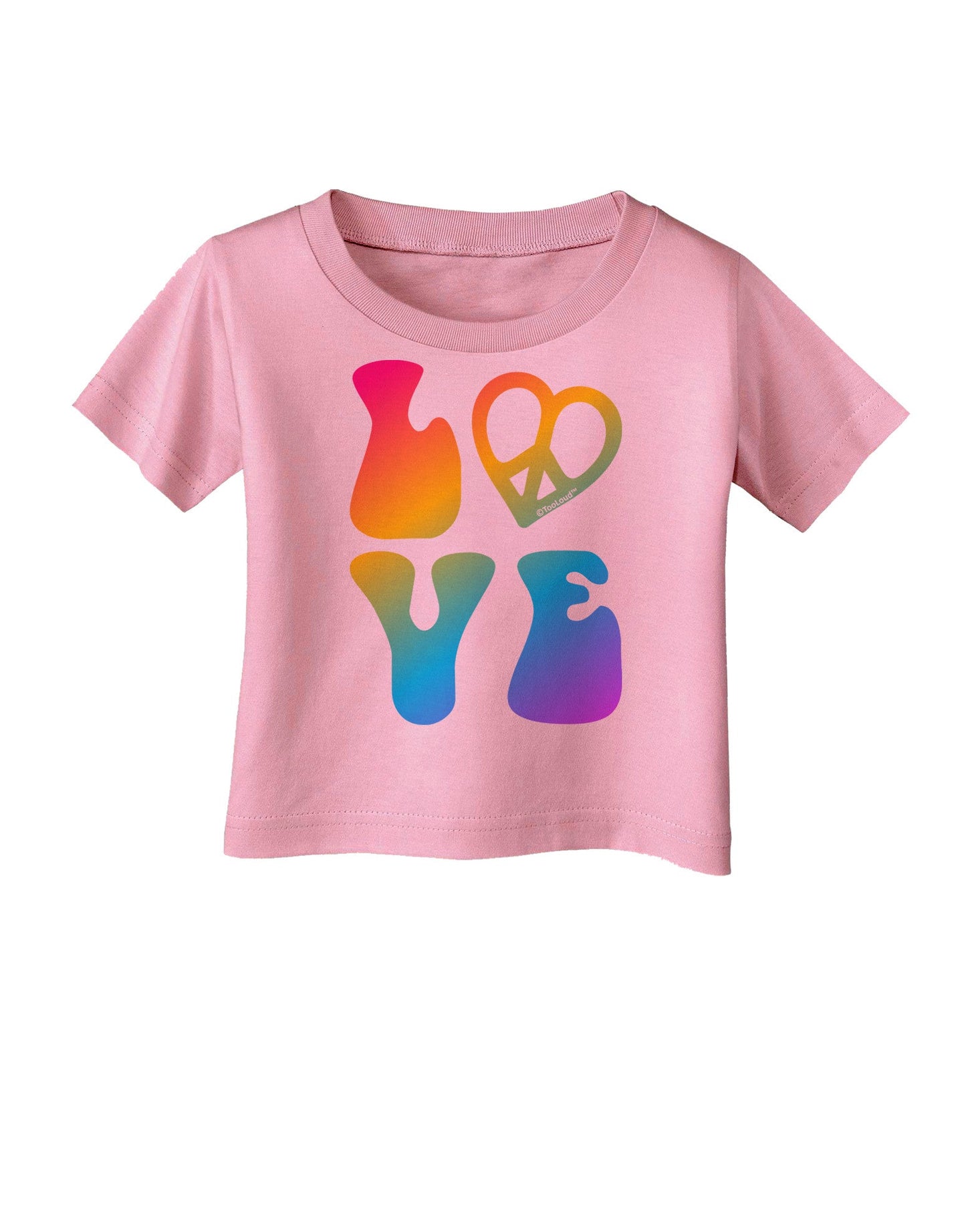 Peace and Love - Peace Heart Love Infant T-Shirt-Infant T-Shirt-TooLoud-Candy-Pink-06-Months-Davson Sales