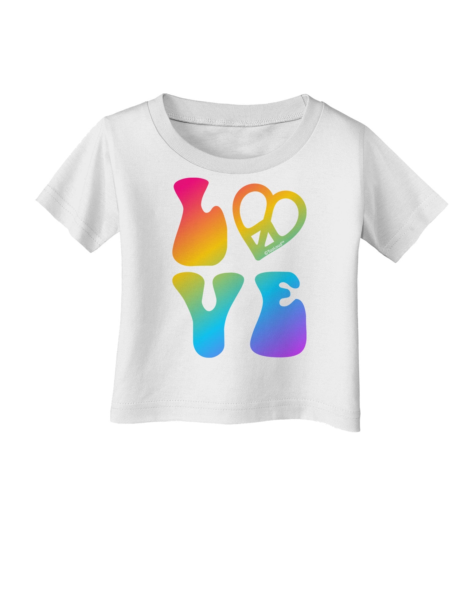 Peace and Love - Peace Heart Love Infant T-Shirt-Infant T-Shirt-TooLoud-White-06-Months-Davson Sales