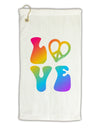 Peace and Love - Peace Heart Love Micro Terry Gromet Golf Towel 16 x 25 inch-Golf Towel-TooLoud-White-Davson Sales