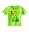 Peace and Love - Peace Heart Love Toddler T-Shirt-Toddler T-Shirt-TooLoud-Lime-Green-2T-Davson Sales