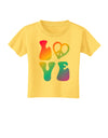 Peace and Love - Peace Heart Love Toddler T-Shirt-Toddler T-Shirt-TooLoud-Yellow-2T-Davson Sales