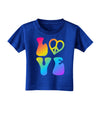 Peace and Love - Peace Heart Love Toddler T-Shirt Dark-Toddler T-Shirt-TooLoud-Royal-Blue-2T-Davson Sales